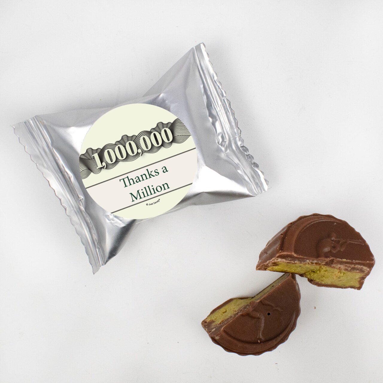 Thanks A Million Stickered Individually Wrapped Dubai Milk Chocolate Truffles For Thank You Favors, Appreciation Gifting, Event Giveaways & More